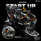 RISOPEN 1:6 Suzuki Hayabusa motorcycle model toy in black, close-up of dashboard features