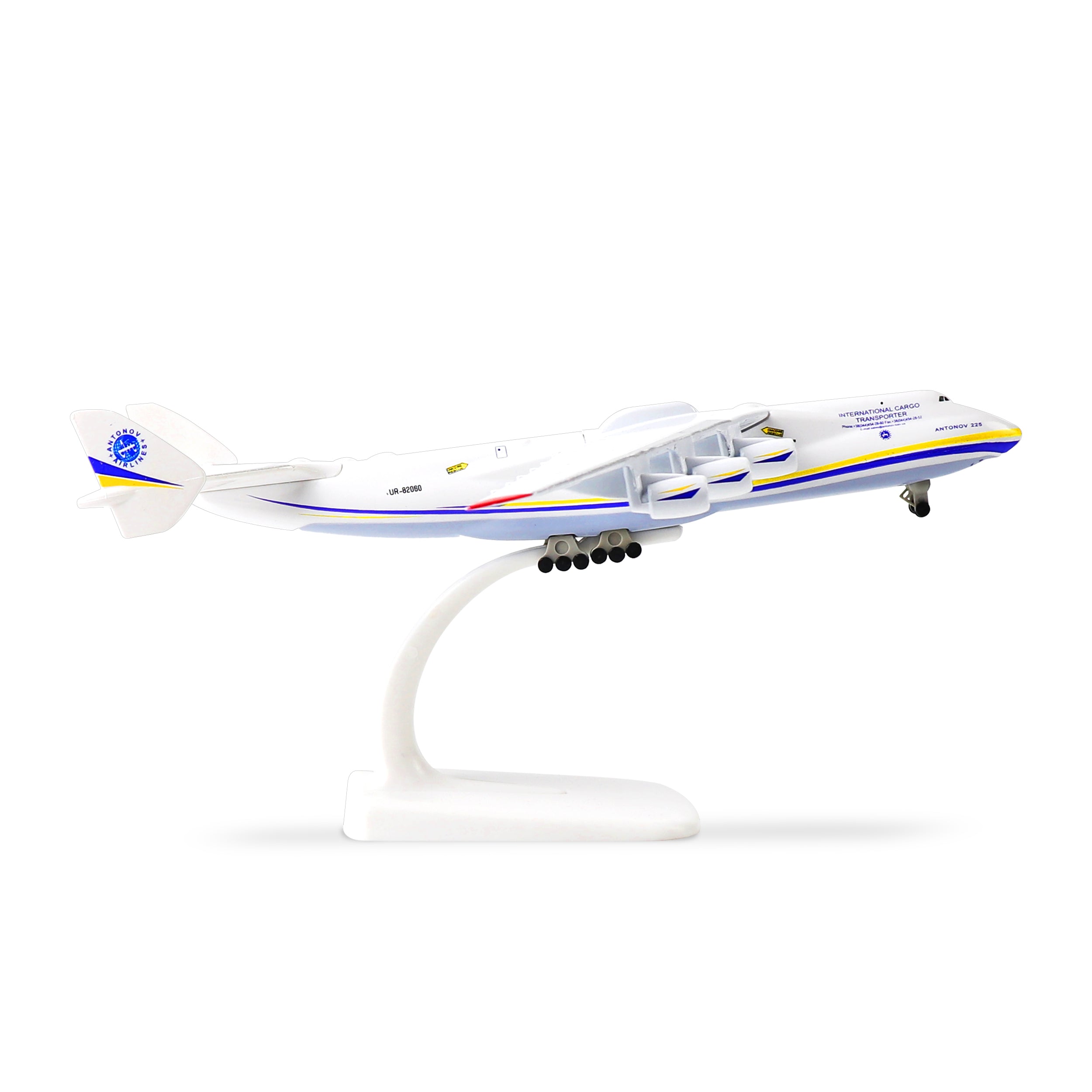 1/400 Antonov AN-225 Mriya Diecast Model | Finished Ukrainian Livery Heavy Cargo Plane with Stand