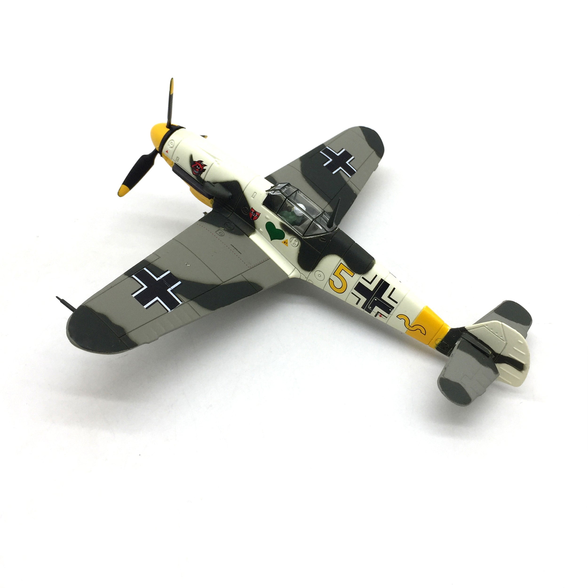 1/72  Messerschmitt Bf-109 Diecast Metal Model - WWII German Fighter "Jungle Camouflage"