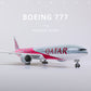 1/150 Boeing 777-300ER A7-BEB Qatar Airways 18.5 inchs Large Model Diecast Airplane Model Kits with Stand for Aviation Enthusiast Gift (World Cup Commemorative Livery)