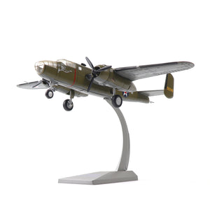 NUOTIE Model B-25B Mitchell diecast metal aircraft in olive green, front view with stand