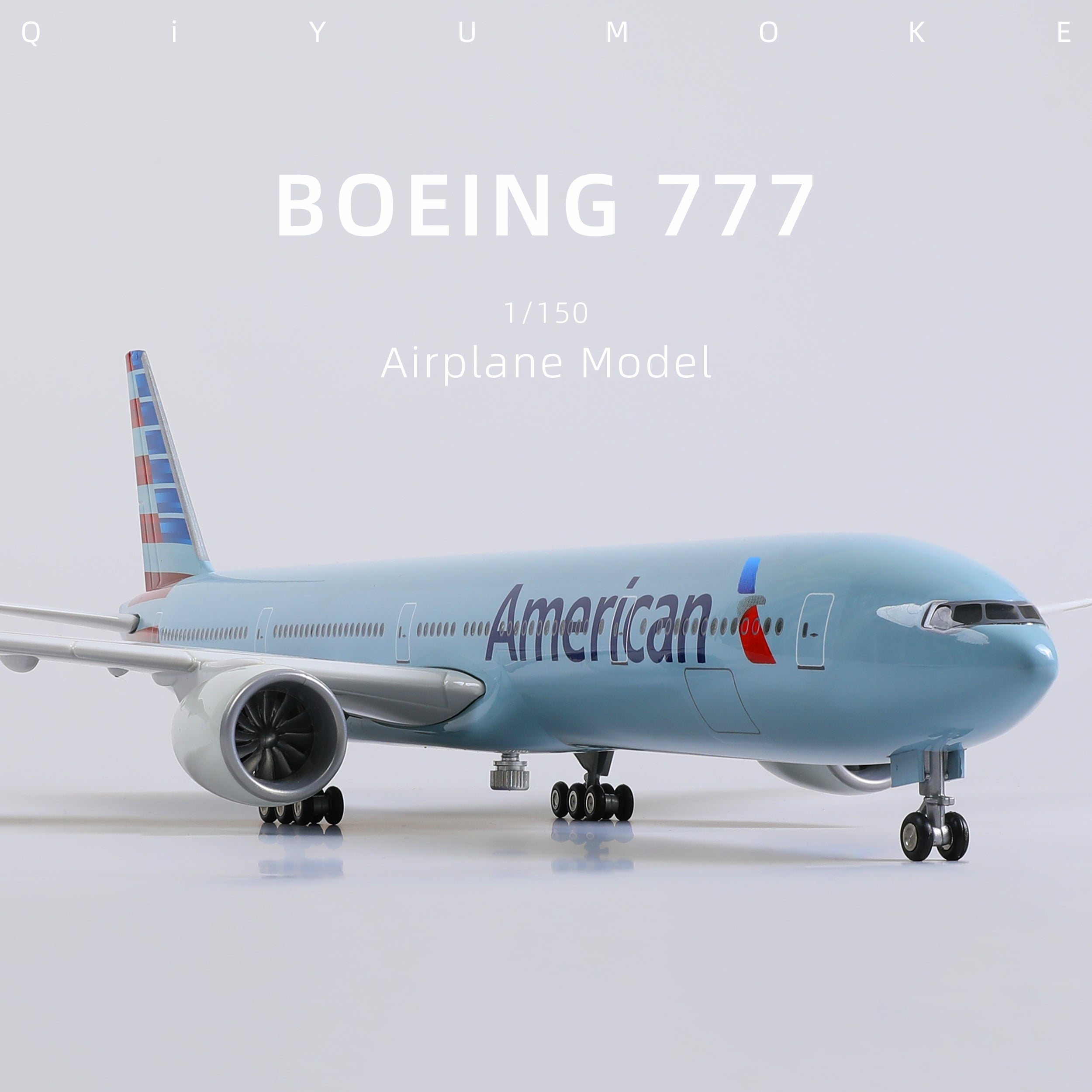 1/150 Boeing 777-300ER AA Airlines 18.5 inchs Large Model