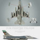 NUOTIE F-16 Fighting Falcon model, detailed view of underside and components