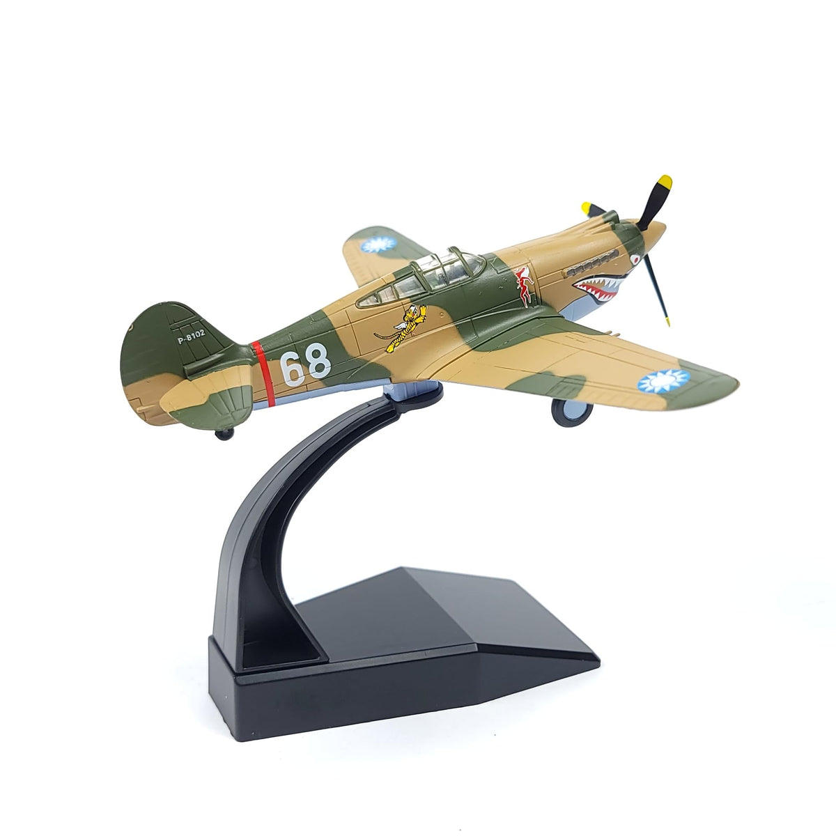 NUOTIE Model P-40C War Hawk red aircraft model in flight position