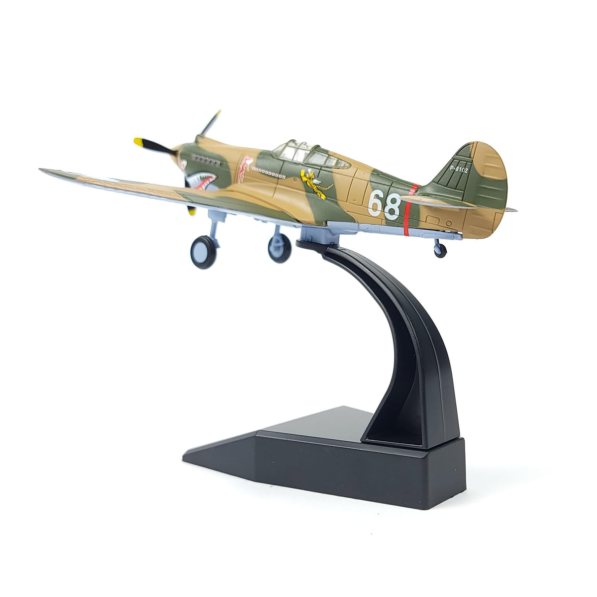 NUOTIE Model P-40C War Hawk aircraft model displayed on stand rear view
