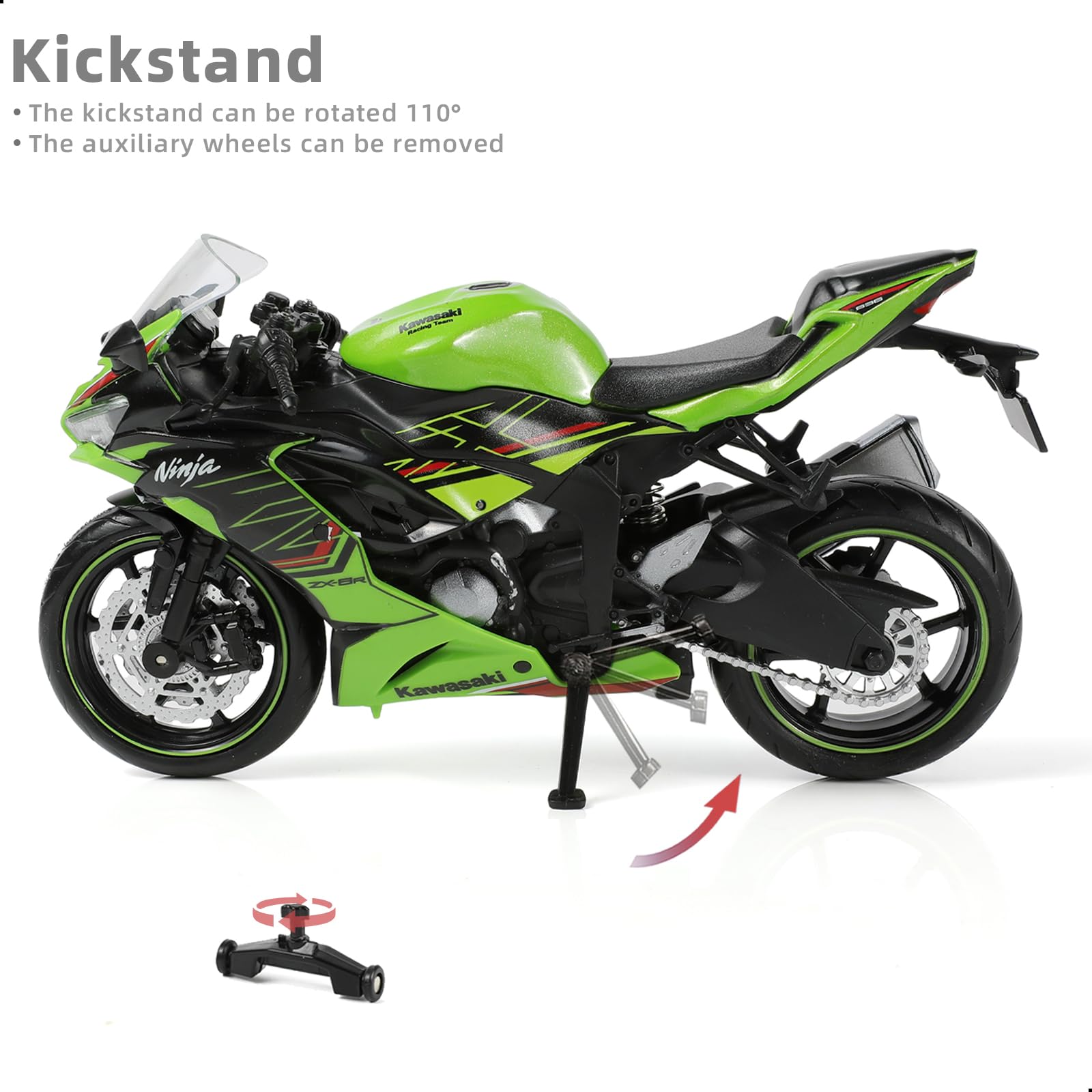 1:12 Die-cast Kawasaki Ninja ZX-6R Sports Bike Scale Model