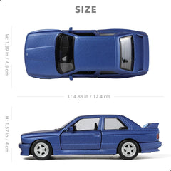 1:36 BMW M3 Diecast Metal Model Car - Pull Back Toy Vehicle, Classic Sports Car Replica for Collectors