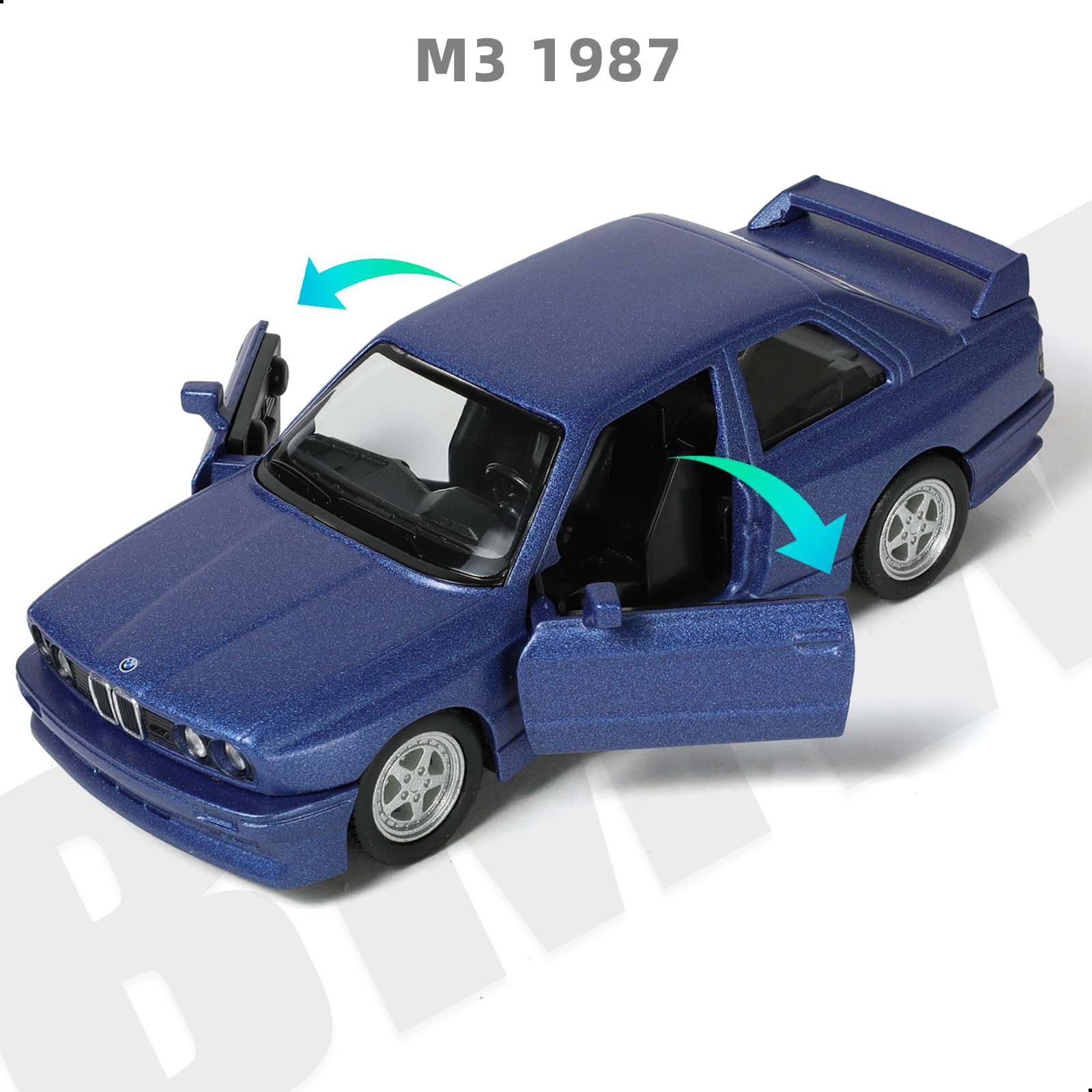 1:36 BMW M3 Diecast Metal Model Car - Pull Back Toy Vehicle, Classic Sports Car Replica for Collectors