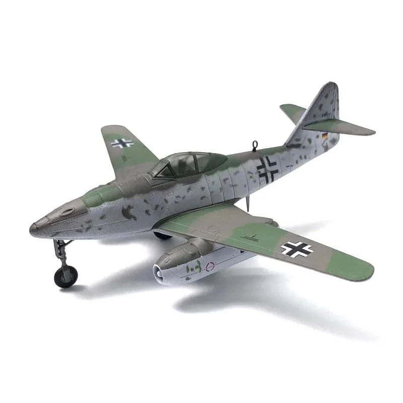 NUOTIE Me-262 Stormbird model in green and gray camouflage, front view, aircraft
