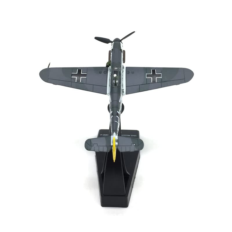 1/72 Scale Messerschmitt Bf-109 Diecast Metal Model - WWII German Fighter Jet with Stand