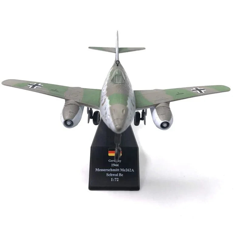 NUOTIE Me-262 Stormbird model aircraft in green and gray camouflage, top view