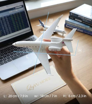 1/150 Gulfstream Qatar Diecast Business Jet Model Airplane with Display Stand