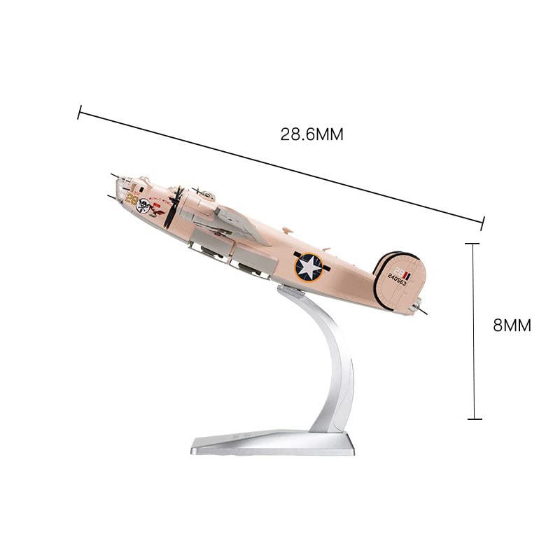 NUOTIE 1/72 Scale B-24 Liberator Bomber Model wongo wongo Painted Metal Die-Cast Aircraft Model Military Display Collection and A Creative Gift for Airplane Model Enthusiasts