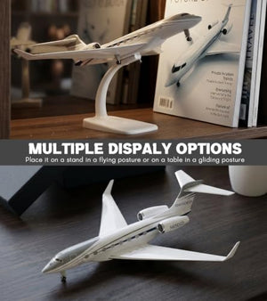 1/150 Gulfstream Diecast Business Jet Model Airplane with Display Stand