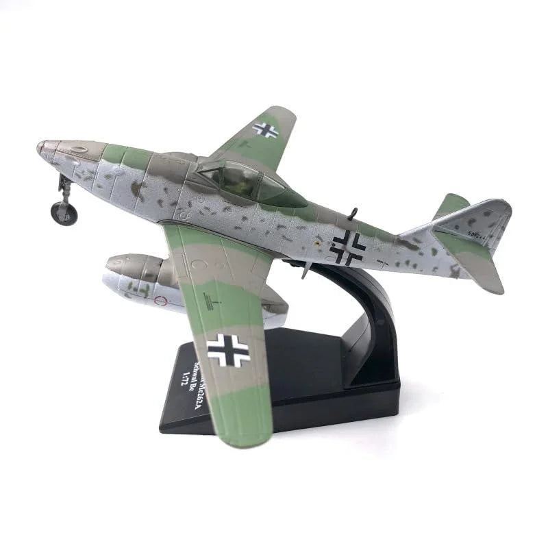 NUOTIE Me-262 Stormbird model aircraft in green and gray camouflage, angled side view
