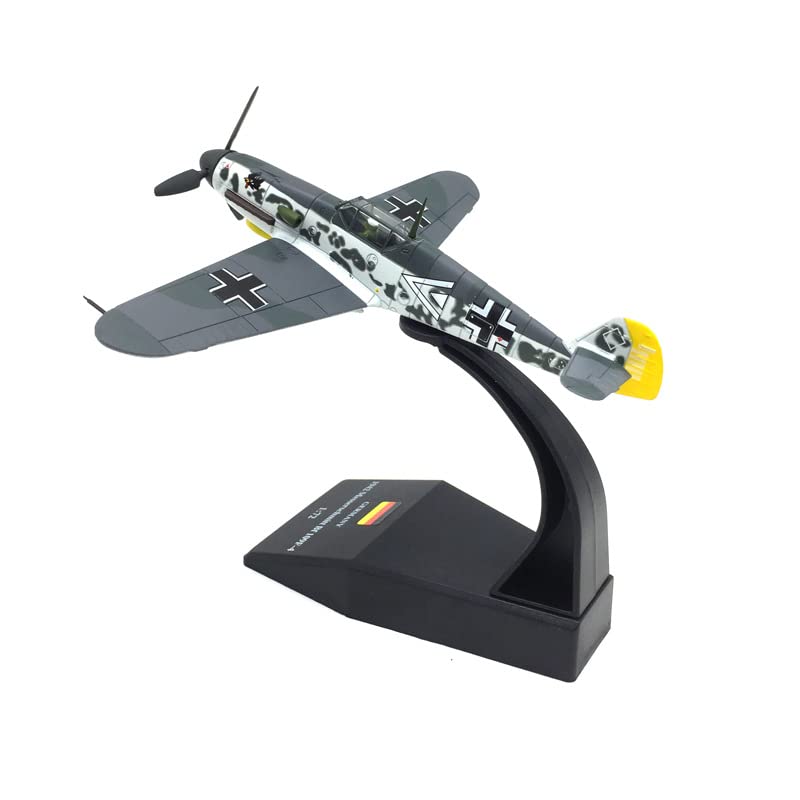 1/72 Scale Messerschmitt Bf-109 Diecast Metal Model - WWII German Fighter Jet with Stand