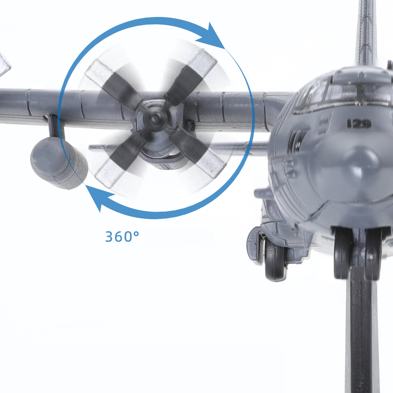 NUOTIE 1/200 Scale AC-130 Gunship Diecast Model with Stand