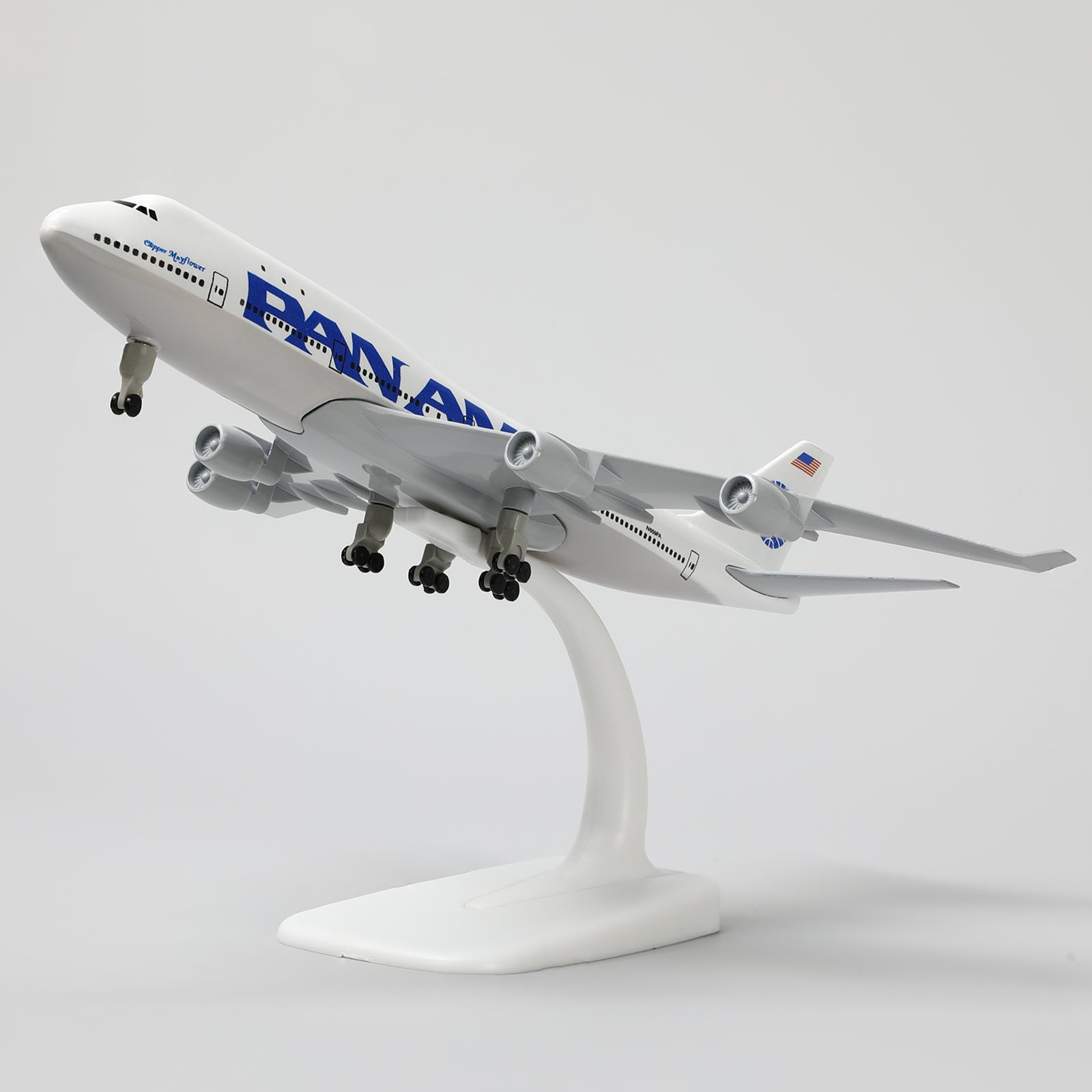 1:300 Boeing 747 Pan Am Diecast Airplane Model | Finished Classic Jumbo Jet Static Display with Stand