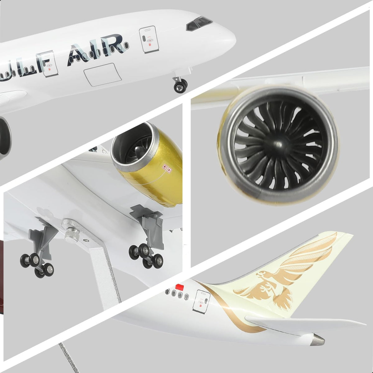 1/130 Large Scale Gulf Boeing 787 Airplane Model with Stand-QIYUMOKE