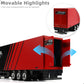 BBURAGE 1/43 Diecast Semi Truck with Container - Metal Transport Model Toy