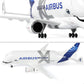 Close-up of QIYUMOKE A330 Beluga XL1 model airplane showing details and openable cabin.