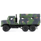 Side view of the NUOTIE 1:64 diecast USMC MTVR MK23 military truck model in green camouflage.