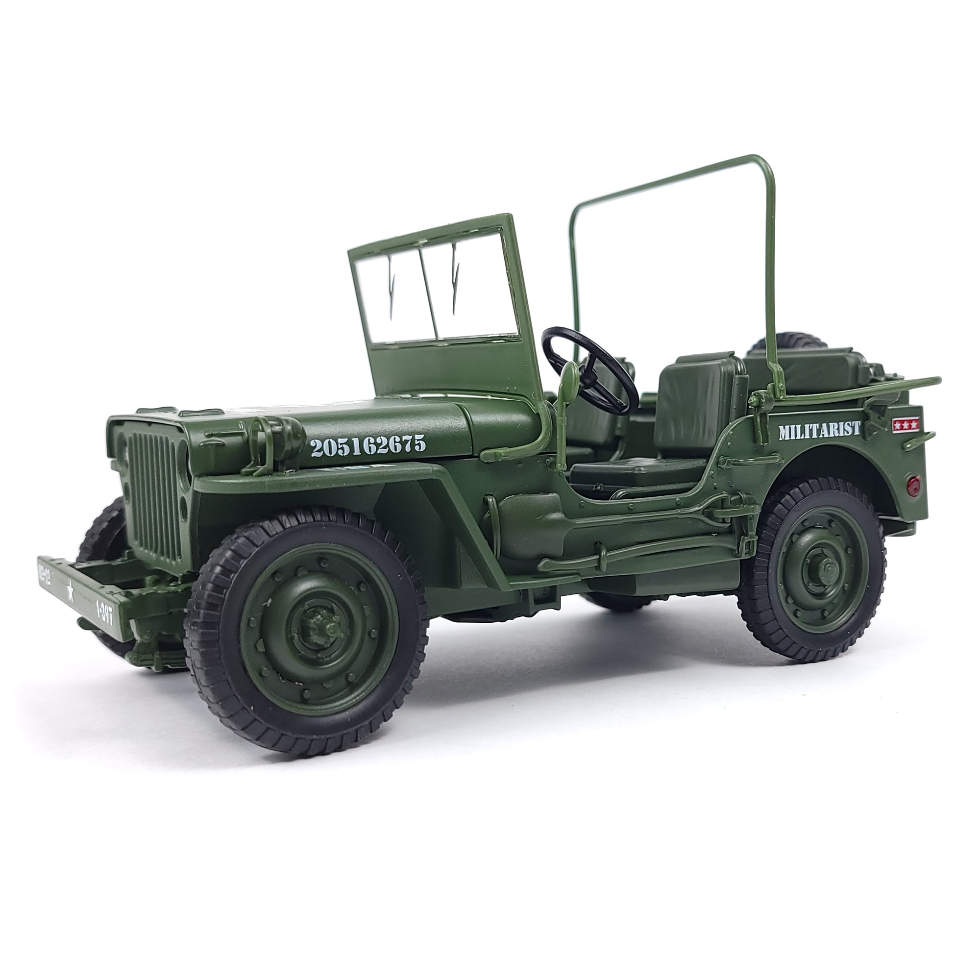 1:18 Die-cast Willys Military Jeep Tactical Off-Road Scale Model