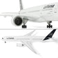 QIYUMOKE 1/144 Compatible for Lufthansa Airplane Model Kitsfor Airbus A350 Dreamliner Airlines Resin Plane Model with Display Stand for Adult Aviation Gift or Display Decorations