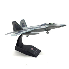 1/100 Scale F-22 Raptor Diecast Metal Model - USAF Stealth Fighter Jet with Stand by NUOTIE