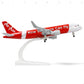 1/200 Scale Asian Airlines Airbus A320 Die-Cast Metal Model – 7.3" Pre-Built Aircraft Replica with Display Stand BY QIYUMOKE