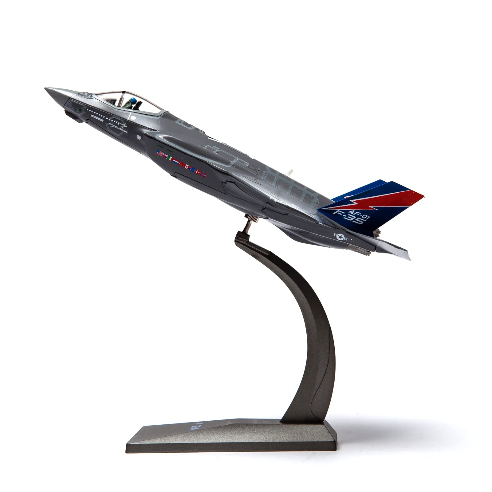 1/72 F-35A Lightning II Diecast Metal Model - USAF EDW AFB AF-01 Stealth Fighter Jet with Stand by NUOTIE