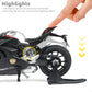 1:12 Motorcycle Model Toy Compatible for Ducati V4S Alloy Metal Diecast Motorbike with Sound and Light Mini Sport Bike Display Gift for Adult Collectors