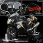 RISOPEN 1:6 Suzuki Hayabusa motorcycle model in black with dashboard and tail light details