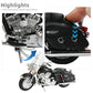 Maisto 2013 Flhrc Road King Classic motorcycle toy in black, highlighting tail shock absorption feature