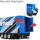 BBURAGE 1:43 Diecast Semi Truck with Container - Volvo Metal Model Toy
