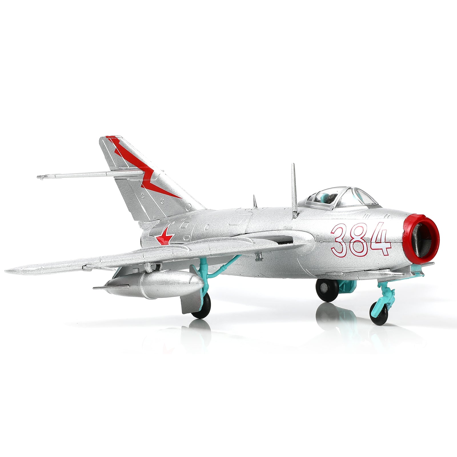 1/72 Scale MiG-15 Fishbed Diecast Metal Model - Soviet Union Fighter Jet with Stand