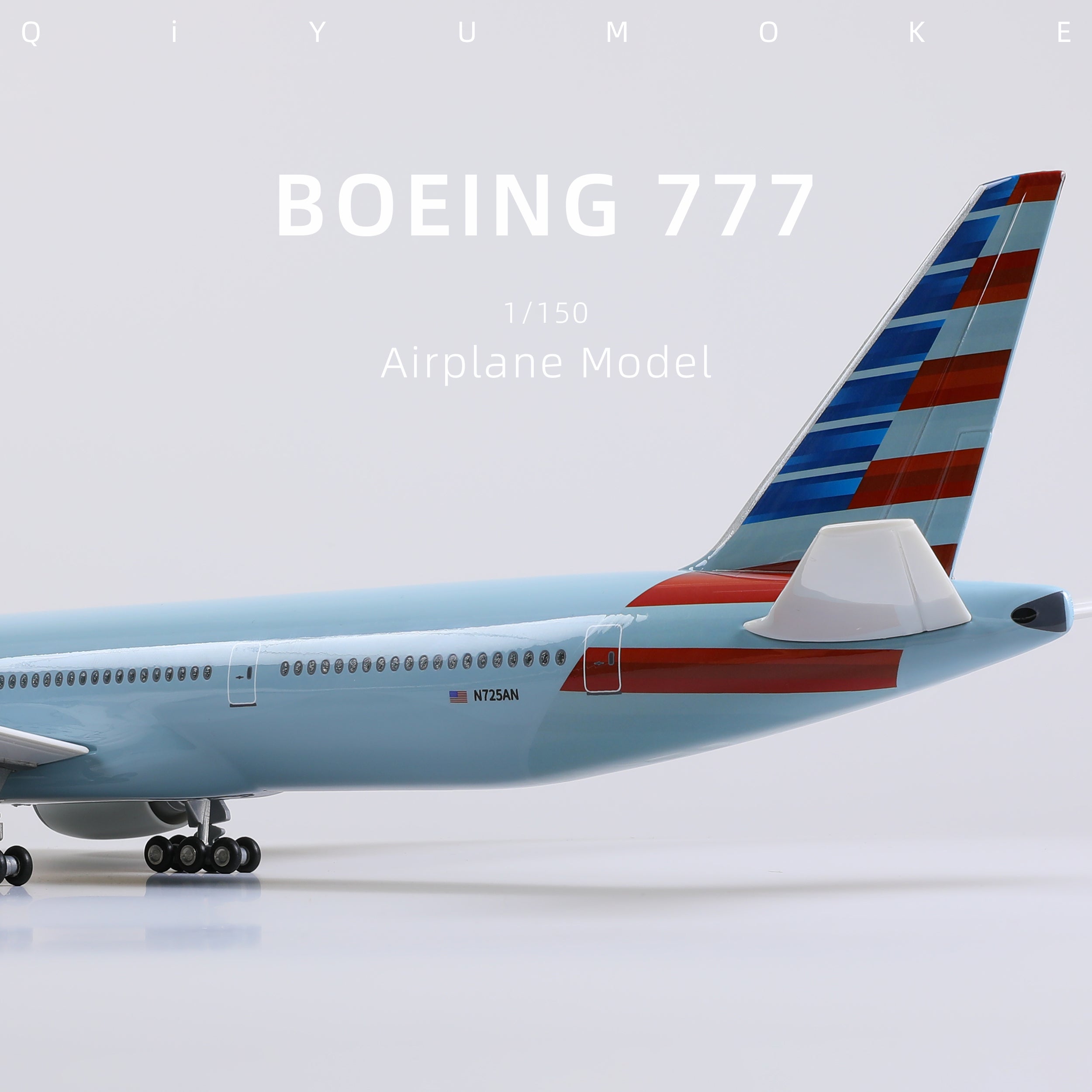 1/150 Boeing 777-300ER AA Airlines 18.5 inchs Large Model
