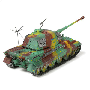 1:72 German King Tiger tank model alloy die-cast TigerⅡ-East 1944 indoor scene ornaments light and shadow King Tiger tank model military enthusiasts suitable for collection