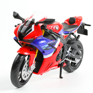 RISOPEN 1:12 Die-cast Honda CBR1000RR-R Fireblade motorcycle model in red and blue, front view