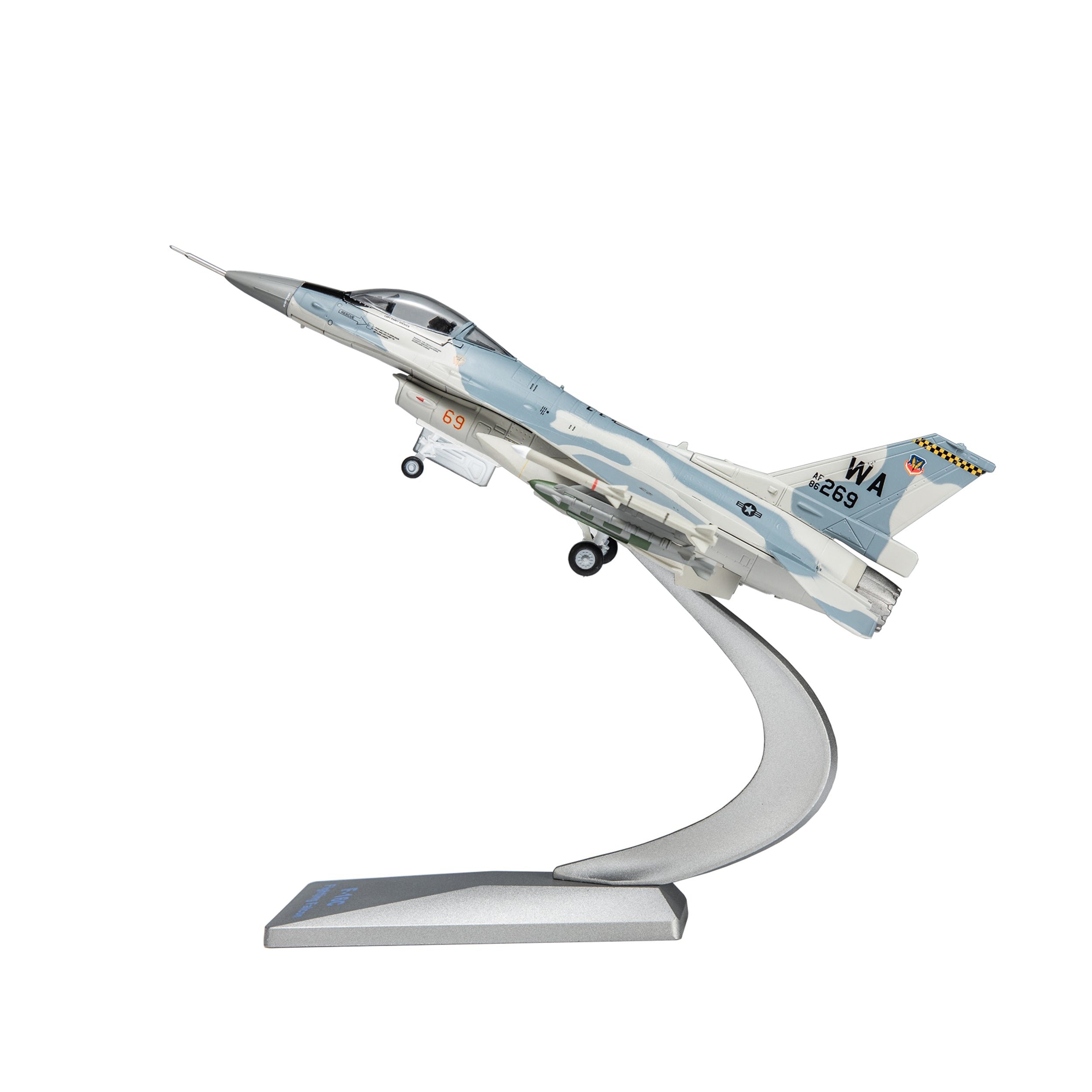 1/72 F-16C Fighting Falcon Diecast Metal Model - USAF Aggressor "1990 Fulcrum" Livery with Stand by NUOTIE