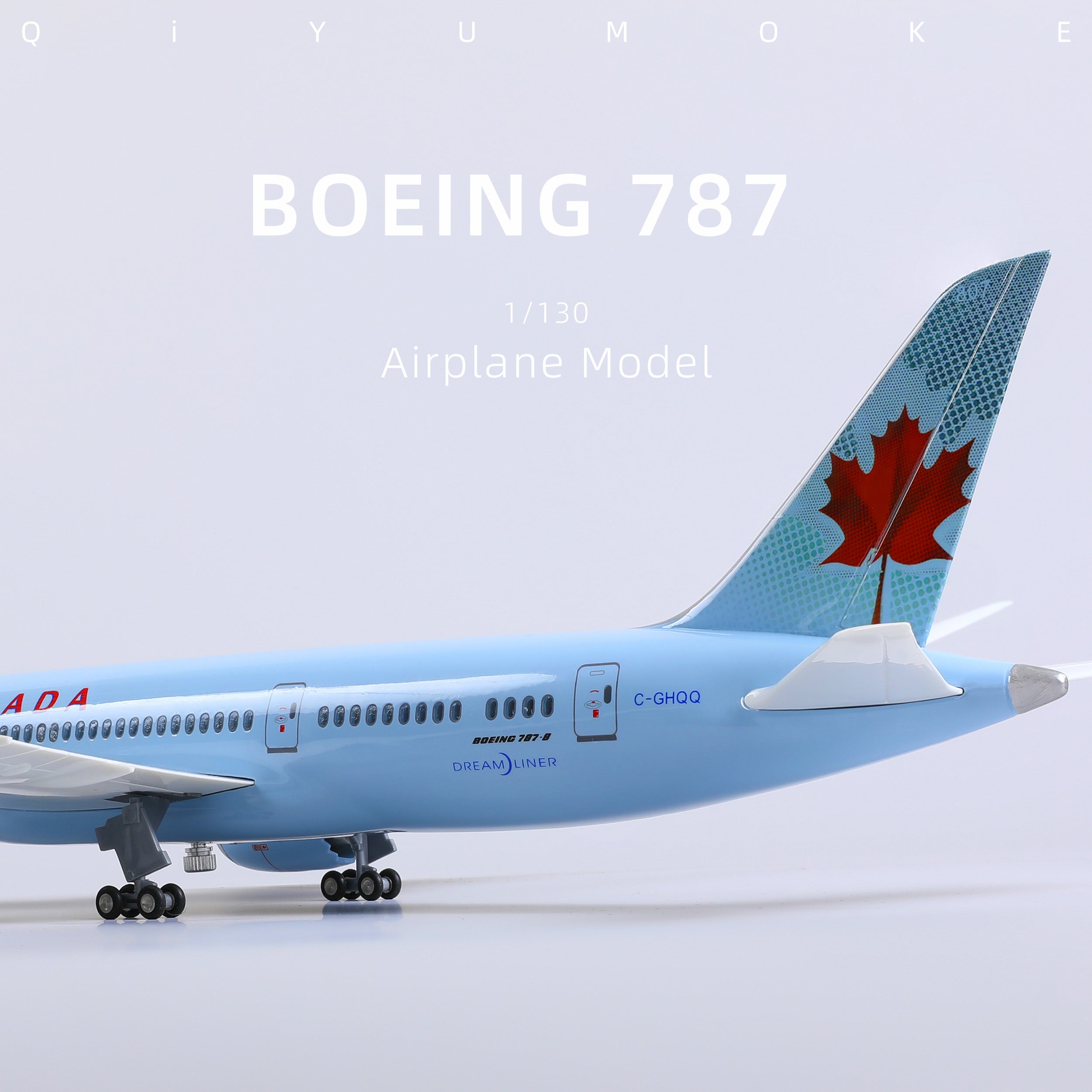 1/130 Boeing 787-8 Air Canada Diecast Airplane Model | Finished Dreamliner Static Display with Stand