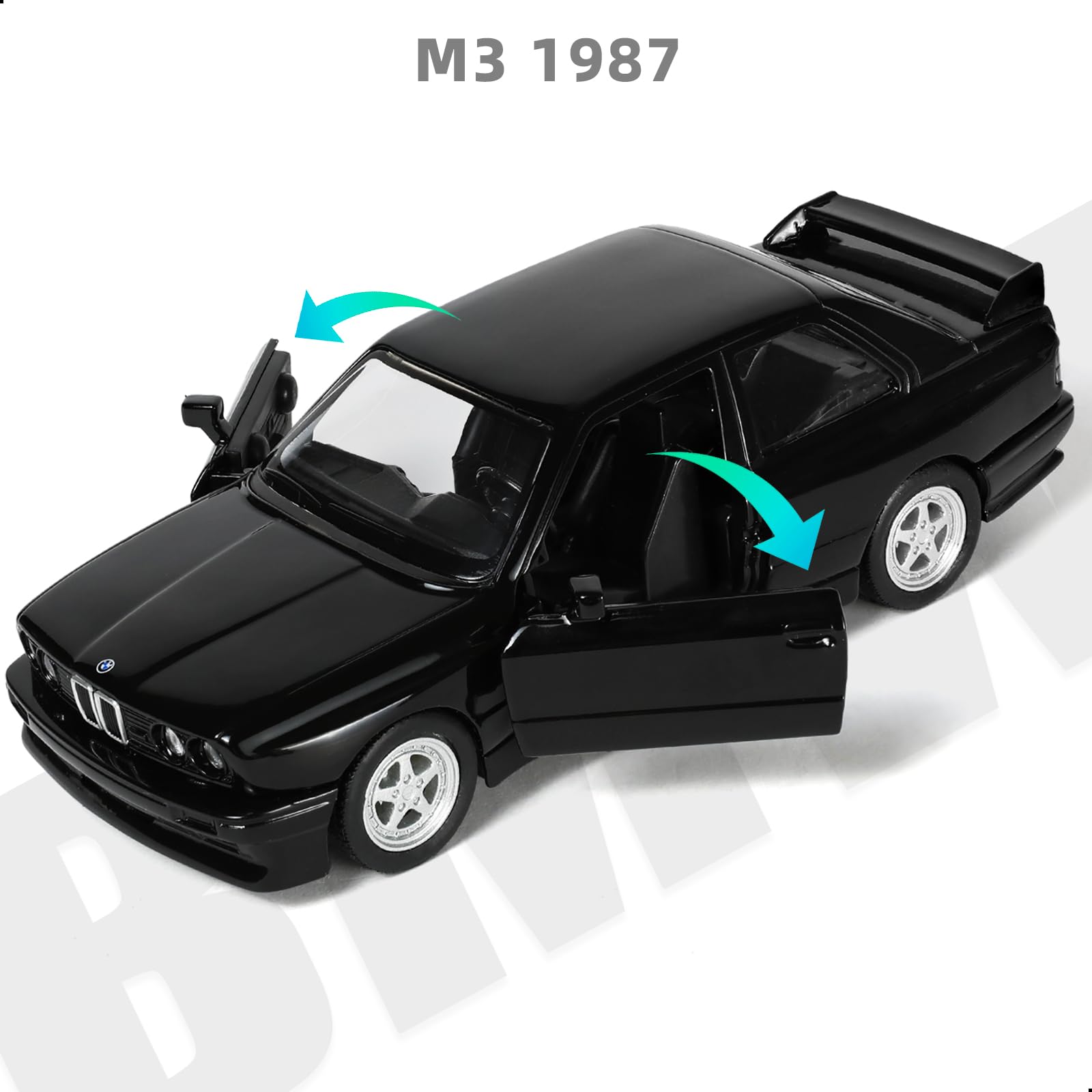 1:36 BMW M3 Diecast Metal Model Car - Pull Back Toy Vehicle, Classic Sports Car Replica for Collectors