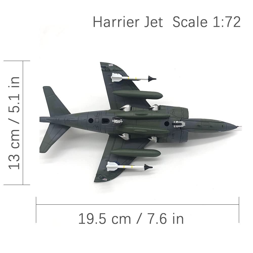 1/72 Scale British Harrier Diecast Metal Model - RAF V/STOL Vertical Takeoff Fighter Jet