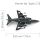 NUOTIE 1/72 Scale Harrier Jet Royal Air Force Fighter Pre-Build Airplane Model Kits Diecast Aircraft Military Display Model Aircraft for Display Collection or Giftn Gifts