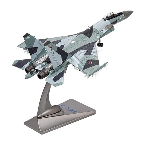 1/72 Sukhoi SU-35 Diecast Metal Model - Russian Air Force Flanker-E Fighter Jet with Stand by NUOTIE