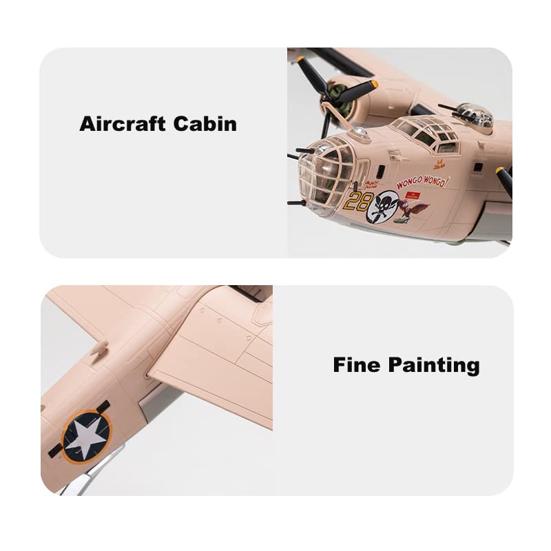 NUOTIE B-24 Liberator Bomber-Modell im Maßstab 1:72, Wongo Wongo, lackiertes Metalldruckguss-Flugzeugmodell, militärische Ausstellungssammlung und ein kreatives Geschenk für Flugzeugmodell-Enthusiasten