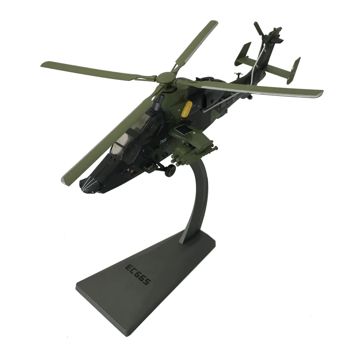 NUOTIE Eurocopter EC665 Tiger diecast metal model aircraft with stand, front view