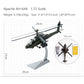 NUOTIE 1/72 Apache AH-64A Armed Helicopter Die-Casting Aircraft Model Armed Helicopter Simulation Airplane Model Alloy Military Finished Product Decoration.