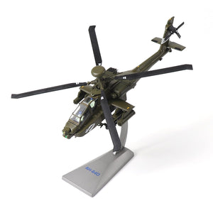 NUOTIE 1/72 Apache AH-64A Armed Helicopter Die-Casting Aircraft Model Armed Helicopter Simulation Airplane Model Alloy Military Finished Product Decoration.