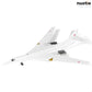 NUOTIE Tu-160 heavy strategic bomber model in white with black and red details, angled top view